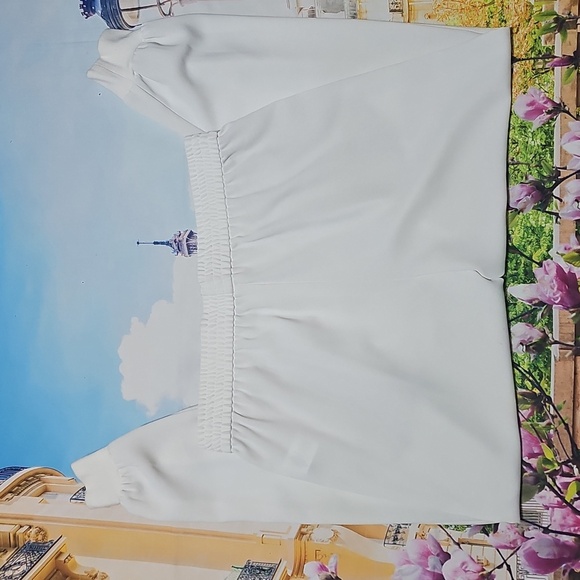 Joie White Mariner Crepe Trousers High Waist Pants Size Large - Picture 6 of 6